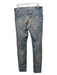 Amiri Size 34 Light Wash Cotton Blend Distressed Skinny Men's Pants 34