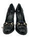 Gucci Shoe Size 8.5 Black Patent Leather Horsebit Lug sole Gold Hardware Pumps Black / 8.5