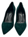 Giuseppe Zanotti Shoe Size 39 Dark Green Suede Pointed Toe Block Heel Pumps Dark Green / 39