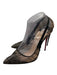 Christian Louboutin Shoe Size 41.5 Beige & Black Mesh Lace Pointed Toe Pumps Beige & Black / 41.5