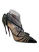 Christian Louboutin Shoe Size 40 Beige & Black Mesh & Leather Pointed Toe Pumps Beige & Black / 40