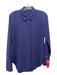 Theory Size P Dark Purple Polyester Button Up Collar Long Sleeve Top Dark Purple / P