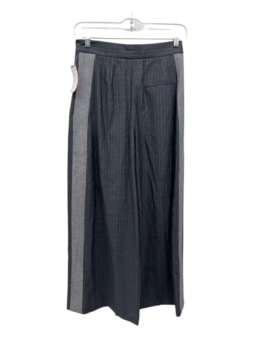 Alexander McQueen Size 40 Gray & Silver Virgin Wool Vertical Pinstripe Pants Gray & Silver / 40