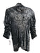 5a7 Cinq a Sept Size 2 Black & Silver Fully Sequined Blazer 1 Button Jacket Black & Silver / 2