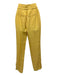 Jaquemus Size 36 Yellow Linen Blend One Shoulder Asymetric Blazer Pant Set Yellow / 36