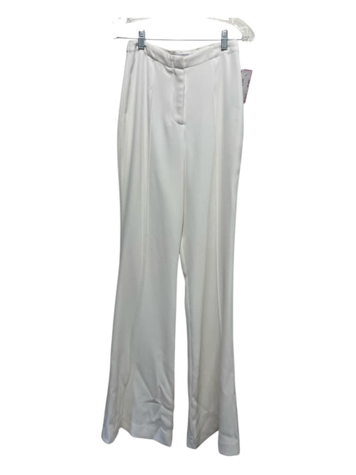 Self-Portrait Size 2 Cream White Polyester Sleeveless Zip Front Crepe Pant Set Cream White / 2