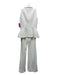 Self-Portrait Size 2 Cream White Polyester Sleeveless Zip Front Crepe Pant Set Cream White / 2