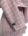 Versace Size XS Pink & Cream Wool Blend Boucle Windowpane Cropped Skirt Set Pink & Cream / XS