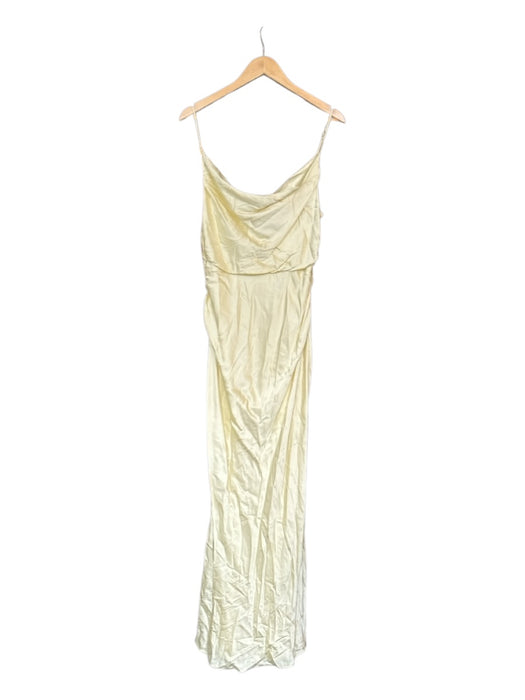 Lovers + Friends Size L Butter Yellow Viscose Blend Spaghetti Strap Gown Butter Yellow / L