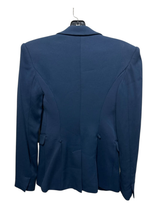 Ramy Brook Size 2 Blue Viscose Blend Hook & Eye Blazer Mid Rise Cuffed Pant Set Blue / 2