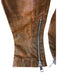 LaQuan Smith Size Small Rust Orange Cow Leather Zipper Detail Low Rise Pants Rust Orange / Small