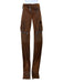 LaQuan Smith Size Small Rust Orange Cow Leather Zipper Detail Low Rise Pants Rust Orange / Small