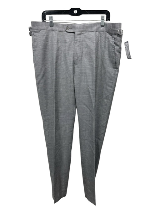 Suitsupply Gray Wool Houndstooth 2 Button Men's Suit Gray / 44