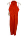 Chiara Boni Size 10/46 Orange Polyamide Blend Sleeveless High Neck Draped Dress Orange / 10/46