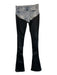 Retrofete Size 27 Light Wash & Black Cotton Blend Denim Fabric Block Flare Pants Light Wash & Black / 27