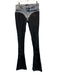 Retrofete Size 27 Light Wash & Black Cotton Blend Denim Fabric Block Flare Pants Light Wash & Black / 27