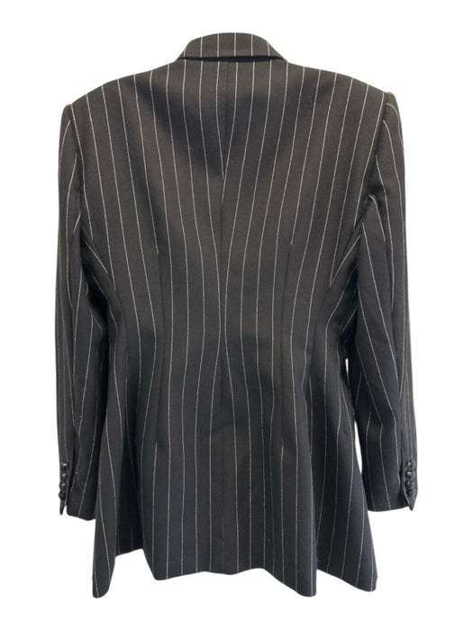 Dolce & Gabbana Size 54 Black & White Wool Blend Pinstripe Blazer Pant Set Black & White / 54