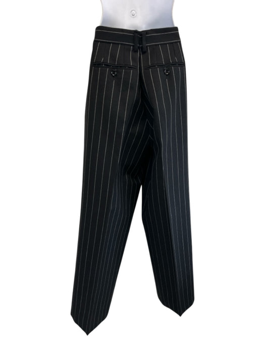 Dolce & Gabbana Size 54 Black & White Wool Blend Pinstripe Blazer Pant Set Black & White / 54