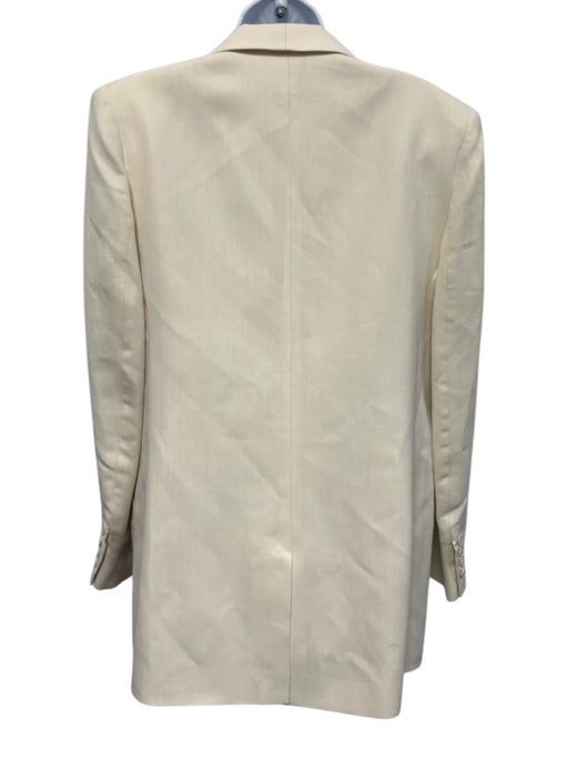 Smythe Size Medium Cream, Gold, Brown Viscose Blend Long Sleeve Jacket Cream, Gold, Brown / Medium