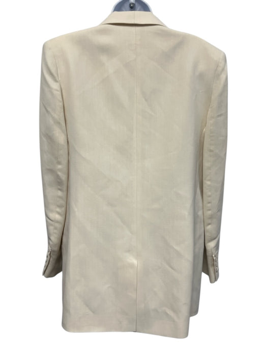 Smythe Size Medium Cream, Gold, Brown Viscose Blend Long Sleeve Jacket Cream, Gold, Brown / Medium
