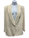Smythe Size Medium Cream, Gold, Brown Viscose Blend Long Sleeve Jacket Cream, Gold, Brown / Medium