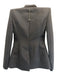 Alexander McQueen Size 40 Blue & Black Wool Blend Long Sleeve Plaid Jacket Blue & Black / 40