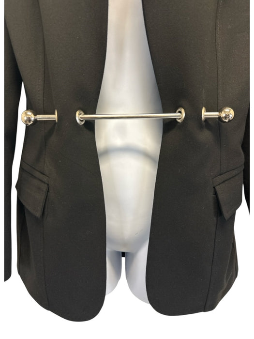 Lado Bokuchava Size XS Black Polyester Blend Flap Pocket Pierced Detail Jacket Black / XS