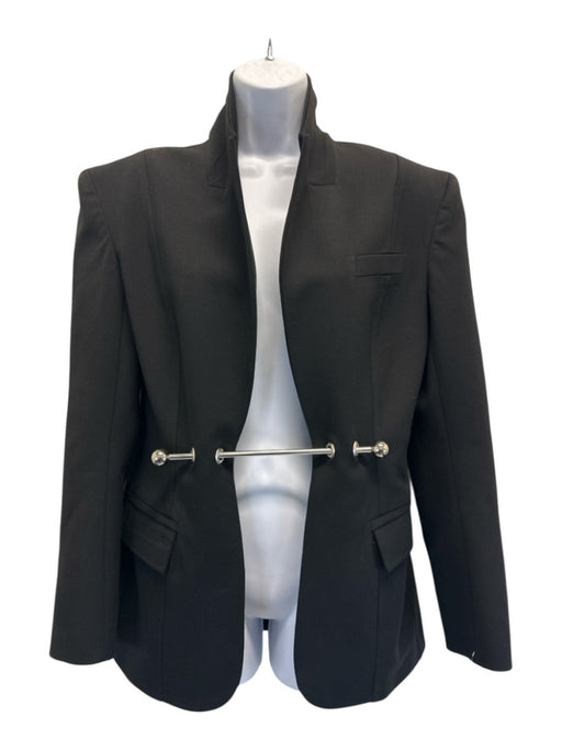 Lado Bokuchava Size XS Black Polyester Blend Flap Pocket Pierced Detail Jacket Black / XS