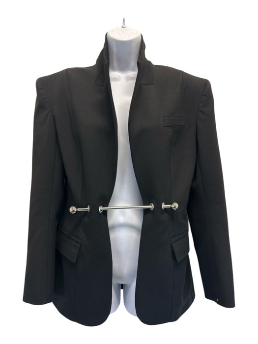 Lado Bokuchava Size XS Black Polyester Blend Flap Pocket Pierced Detail Jacket Black / XS