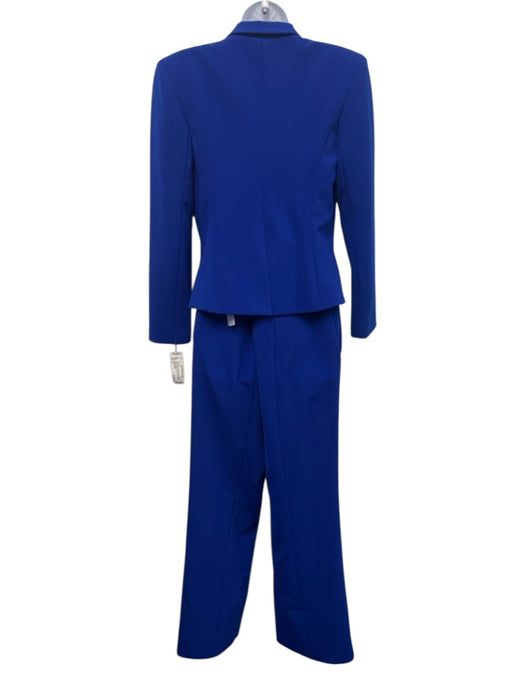 Prabal Gurung Size 6 Blue Polyester Blend Double Breast Shoulder Pads Pant Set Blue / 6