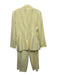 Lafayette 148 Size 12/14 Pale Yellow Acetate Blend One Button Flap Pockets Pants Pale Yellow / 12/14