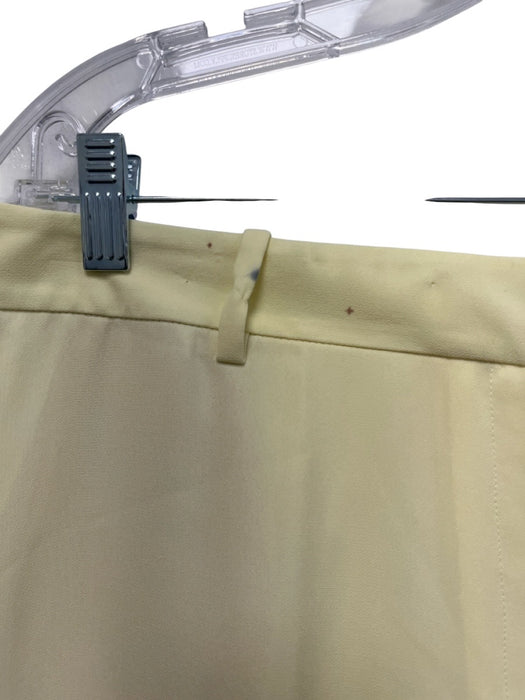 Lafayette 148 Size 12/14 Pale Yellow Acetate Blend One Button Flap Pockets Pants Pale Yellow / 12/14