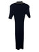 A.L.C. Size XS Navy Blue & White Rayon Blend Half Sleeve Ribbed Knit Maxi Dress Navy Blue & White / XS