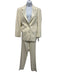 Golden Goose Size 36/40 Cream White Wool Blend Two Button Satin Trim Pant Set Cream White / 36/40