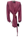 Zhivago Size 2 Mauve Pink Polyester Blend Long Sleeve Quilted Wrap Satin Dress Mauve Pink / 2
