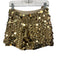 Alice + Olivia Size 6 Gold Polyester Sequins Mini Skirt Gold / 6
