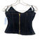 Retrofete Size M/L Dark Wash Cotton Denim Strapless Zip Detail Darted Skirt Set Dark Wash / M/L