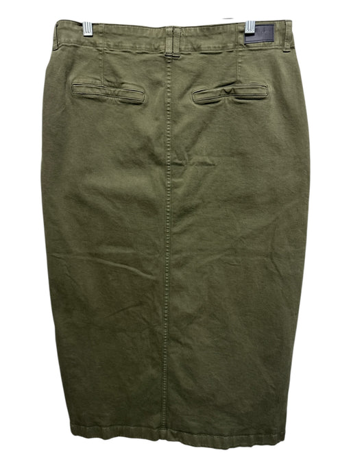 Pistola Size 32 Green Cotton Zip Fly Front Slit Pockets Skirt Green / 32
