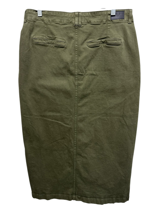 Pistola Size 32 Green Cotton Zip Fly Front Slit Pockets Skirt Green / 32