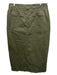 Pistola Size 32 Green Cotton Zip Fly Front Slit Pockets Skirt Green / 32