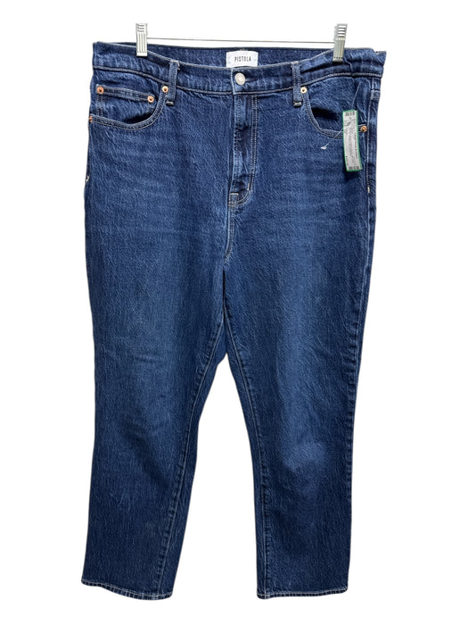 Pistola Size 32 Medium Wash Cotton Denim Mid Rise Zip Fly Straight Leg Jeans Medium Wash / 32