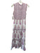 Oliphant Size XL White, Purple, Orange Cotton Smocked Flowers Maxi Dress White, Purple, Orange / XL