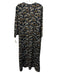 Tuckernuck Size L Black, Yellow, White Polyester Satin 1/2 Sleeve Maxi Dress Black, Yellow, White / L