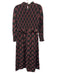Pink City Prints Size L Black, Pink, Green Cotton Puff 3/4 Sleeve Midi Dress Black, Pink, Green / L