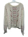 Intermix Size XL White & Multi Wool Blend Long Sleeve Cable Knit Hearts Sweater White & Multi / XL