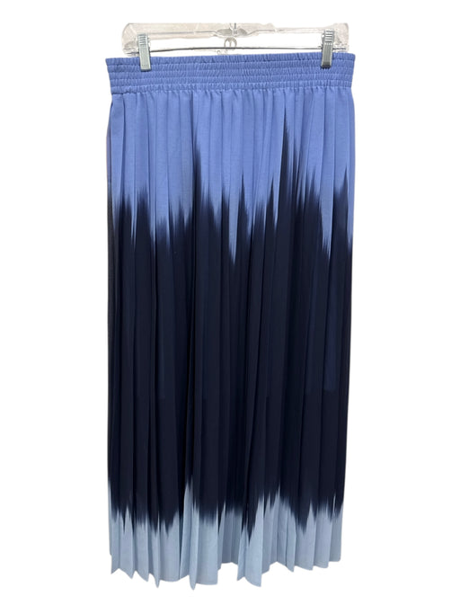 Banana Republic Size M Blue, Navy & White Polyester Pleated Dip dye Maxi Skirt Blue, Navy & White / M