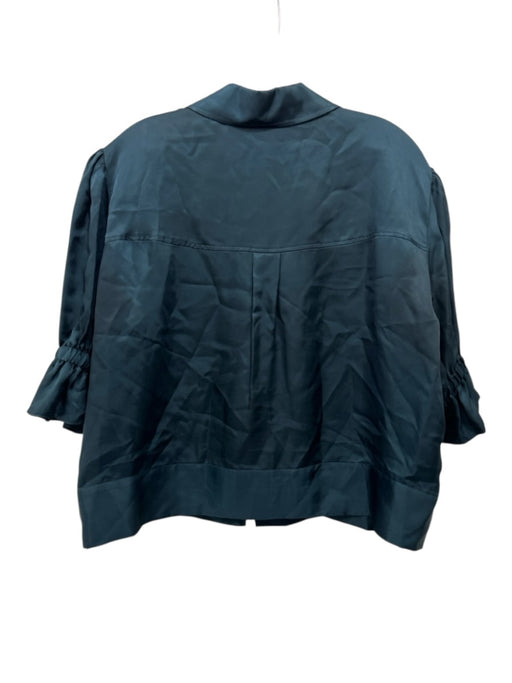 Cinq a Sept Size M / L Dark Teal Blue Viscose Blend Stretch Waist Pants Set Dark Teal Blue / M / L