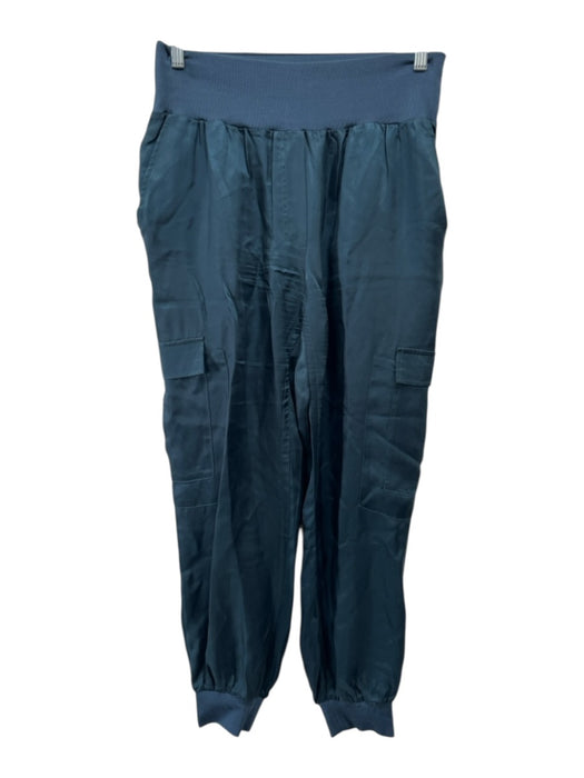 Cinq a Sept Size M / L Dark Teal Blue Viscose Blend Stretch Waist Pants Set Dark Teal Blue / M / L
