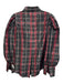 Gretchen Scott Size M Black, Red, White Silk Long puff sleeve Plaid Buttons Top Black, Red, White / M