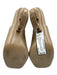 Ferragamo Shoe Size 9.5 Beige Leather Peep Toe Round Heel Mules Beige / 9.5